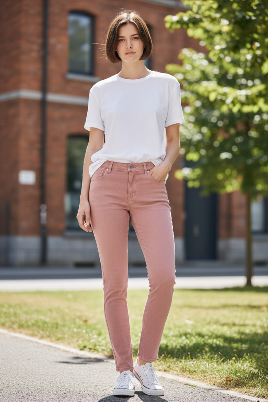 NWT Gloria Vanderbilt Amanda Slim Classic Rise Skinny Jeans Rose Size 18